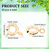 DICOSMETIC 40Pcs Eco-friendly Brass Spring Ring Clasps KK-DC0001-72-2