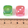 UV Plating Opaque Acrylic Beads JACR-T003-03-3