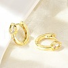 Teardrop Brass Micro Pave Clear Cubic Zirconia Hoop Earrings EJEW-D311-132G-3