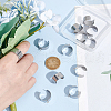 Unicraftale 12Pcs 304 Stainless Steel Open Cuff Ring Components STAS-UN0058-26-5