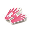 Breast Cancer Pink Awareness Ribbon Theme Alloy Enamel Pendants ENAM-C026-01E-S-2