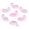 Spray Painted Transparent Glass Beads GLAA-T022-27D-1