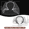 AHADERMAKER 2Pcs 2 Styles Cloth Mesh Veil Headband MRMJ-GA0001-25-2