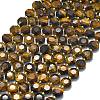 Natural Yellow Tiger Eye Beads Strands G-C116-A123-01-2