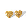 Stylish Stainless Steel Heart Stud Earrings & Pendant Necklaces Sets for Women IR7805-1-5