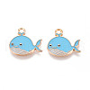 Marine Animals Alloy Enamel Pendants ENAM-T022-34B-1