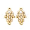 304 Stainless Steel Hamsa Hand Connector Charms STAS-E550-34G-1
