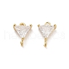 10Pcs Brass Crystal Rhinestone Connector Charms KK-V006-04G-01-2