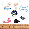 Kissitty 9pcs 9 style Alloy Enamel Brooches JEWB-KS0001-06-3