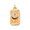 Tarot Cards Brass Enamel Pendants KK-Q068-56G-01-1