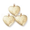 Brass Locket Pendants KK-P199-20G-1