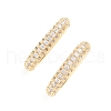 Brass Micro Pave Cubic Zirconia Cuff Earrings EJEW-G274-07G-02-2