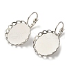 Brass DIY Leverback Earring Settings KK-R211-07P-02-1