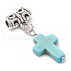5Pcs 5 Colors Synthetic Turquoise(Dyed) Pendants PALLOY-JF03102-4