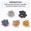 Unicraftale 40Pcs 5 Colors Ion Plating(IP) 304 Stainless Steel Tube Bails STAS-UN0049-13-5