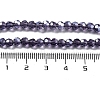 Electroplate Transparent Glass Beads Strands EGLA-A035-T4mm-A15-4