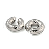 Non-Tarnish Texture Rings 304 Stainless Steel Cuff Earrings for Women EJEW-G393-01B-P-2