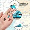 30Pcs 6 Styles Alloy Enamel Pendants ENAM-CJ0005-13-3