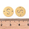 PVD Vacuum Plating 201 Stainless Steel Hollow Flat Round Links FIND-R149-03S-G-3