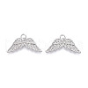Brass Micro Pave Cubic Zirconia Cross Pendants ZIRC-T016-02P-1