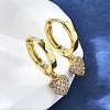 Heart Brass Hoop Earrings EJEW-Z086-09G-3