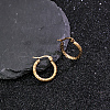 Elegant Vintage Stainless Steel Textured Hoop Earrings EM9189-3