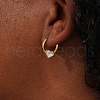 Elegant Heart Stainless Steel Hoop Earrings PA2718-1