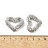 Heart Shape Polymer Clay Rhinestone Beads CLAY-NH0001-09A-14-3
