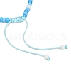 Tortoise Synthetic Turquoise Braided Bead Bracelets for Women BJEW-JB11694-4