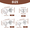 SOFPLATE 120Pcs 3 Size 304 Stainless Steel Stud Earring Findings STAS-SP0001-51P-2