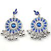 Retro Alloy Rhinestone Stud Earrings & Pendant Necklaces Sets FS-WGCC636-01-3