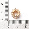 Brass Micro Pave Clear Cubic Zirconia Beads KK-D378-24G-01-3