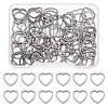 DICOSMETIC 100Pcs 304 Stainless Steel Linking Ring STAS-DC0016-07-1