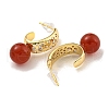 Natural Red Agate Stud Earrings EJEW-M252-06G-2