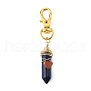 Natural Gemstone Pointed Cone Pendant Decorations HJEW-JM02990-02-4