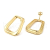 Rack Plating Brass Hollow Trapezoid Stud Earrings for Women EJEW-D068-01G-2