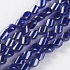 Electroplate Glass Beads Strands EGLA-E057-04B-2
