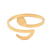 304 Stainless Steel Open Cuff Rings for Women RJEW-N048-05G-2