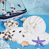 120Pcs 3 Styles Shell Pendants PALLOY-HY00003-5