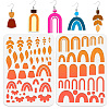 2Pcs 2 Style PET Plastic Earring Handwork Template DIY-WH0571-001-1