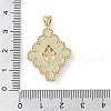 Brass Micro Pave Clear Cubic Zirconia Pendants KK-Q813-16A-G-3