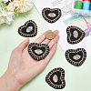 Heart with Evil Eye Appliques DIY-WH0401-28-4