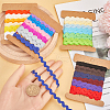 Gorgecraft 4 Crads 4 Styles Polyester Wavy Fringe Trim Ribbon DIY-GF0009-47-3