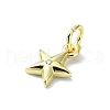 Brass Micro Pave Clear Cubic Zirconia Charms KK-H475-59G-09-2