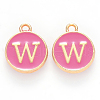 Golden Plated Alloy Enamel Charms X-ENAM-S118-08W-1