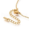 Ion Plating(IP) 304 Stainless Steel & Acrylic Black Heart Bib Necklaces NJEW-F328-14G-02-4