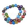 Handmade Millefiori Lampwork Beads Strands LAMP-R006-02-2