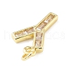 Brass Micro Pave Cubic Zirconia Pendants KK-V014-01G-25-2