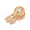 Rack Plating Alloy Rhinestone European Beads PALLOY-S189-39G-2