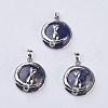 Natural Sodalite Kitten Pendants G-K234-D14-1